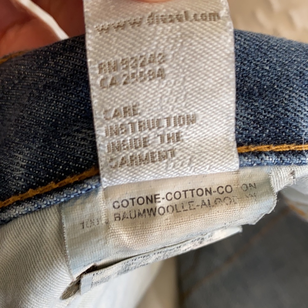Diesel denim jean 30 waist 33 inseam blue button fly 5 pocket 100% cotton - Picture 9 of 16